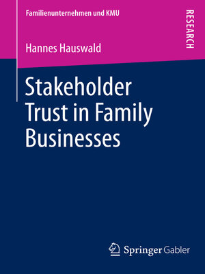 cover image of Stakeholder Trust in Family Businesses